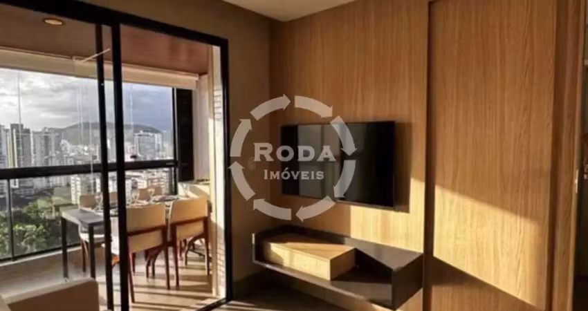 Apartamento mobiliado para aluguel, 1 quarto, 1 vaga, boqueirão - santos/sp