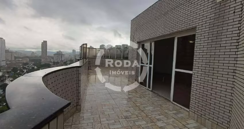 Cobertura Duplex na Ponta da Praia – Vista Panorâmica, 4 Dorms e 3 Vagas!