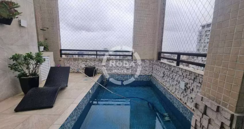 Cobertura duplex com piscina e vista livre – embaré, santos