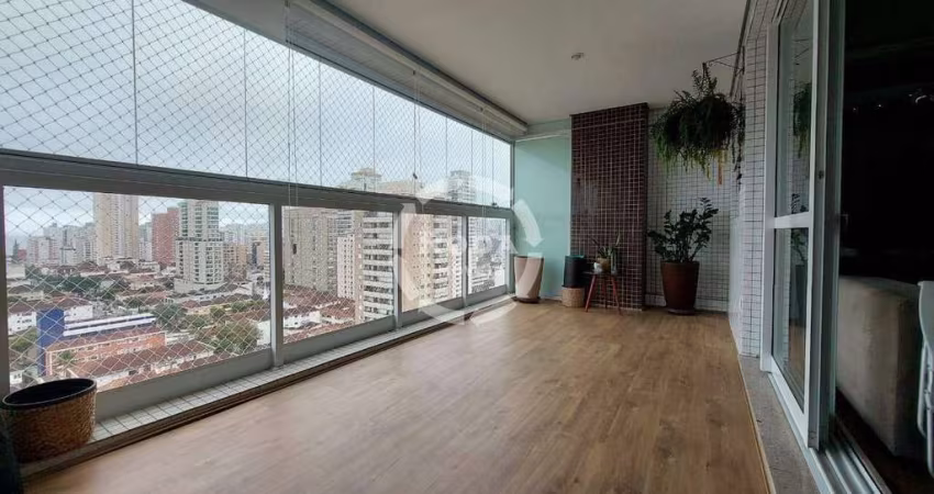 Apartamento de 3 Dormitórios e 2 vagas em condomínio com lazer completo no Embaré - Santos/SP