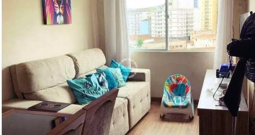Apartamento à venda em são vicente-sp, gonzaguinha: 1 quarto, 1 sala, 1 banheiro, 1 vaga de garagem, 50,00 m².