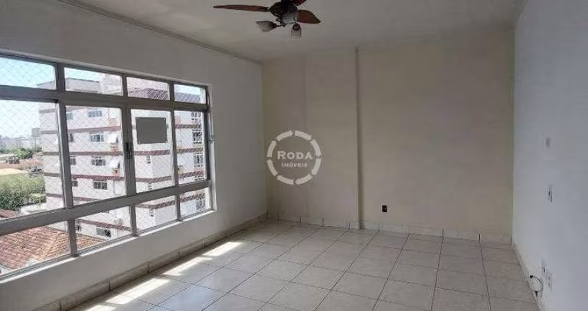 Apartamento a venda de frente com 2 dormitórios dependência completa no Marapé - Santos