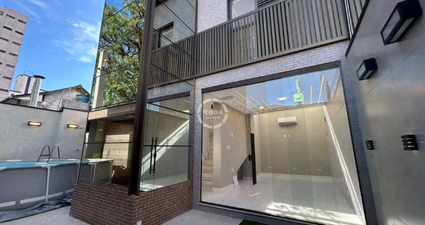 Sobrado Triplex à venda, 4 quartos, 4 suítes, 3 vagas, Campo Grande - Santos/SP
