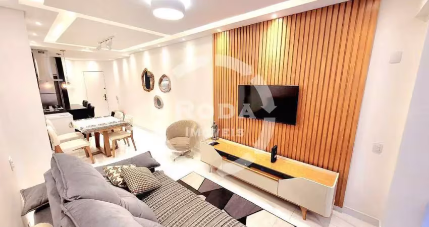 Apartamento reformado com 3 dormitórios (2 suítes) a 100m da praia – aparecida, santos