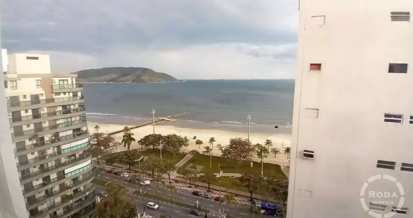 Apartamento de 3 dormitórios, 1 suíte, 150m² e vista para o mar no boqueirão, santos