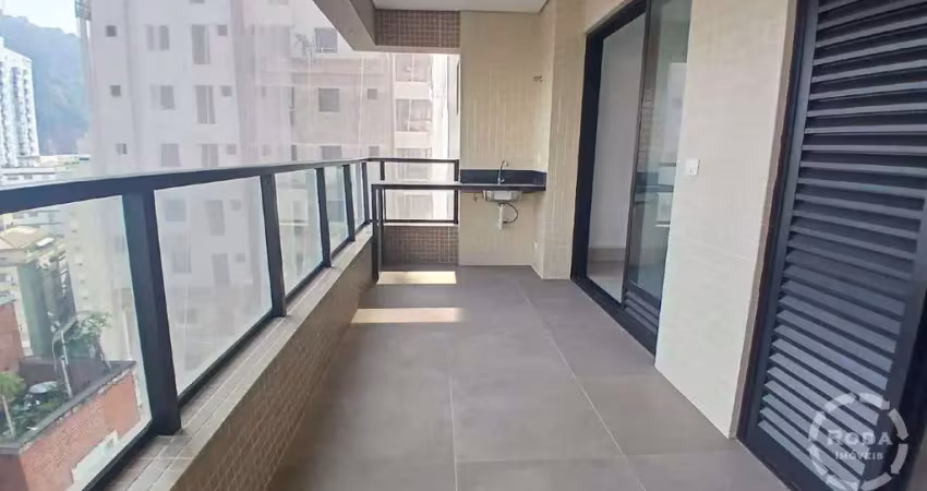 Apartamento à venda, 2 dormitórios, 1 quadra da praia, prédio com lazer completo, josé menino, santos-sp