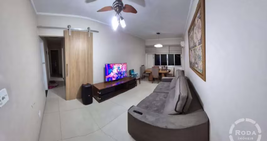 Apartamento com 2 dormitórios à venda em santos/sp – totalmente reformado e com móveis planejados novos