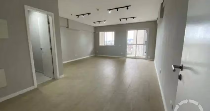 Sala comercial de 42m² nova para locação em santos!!!!