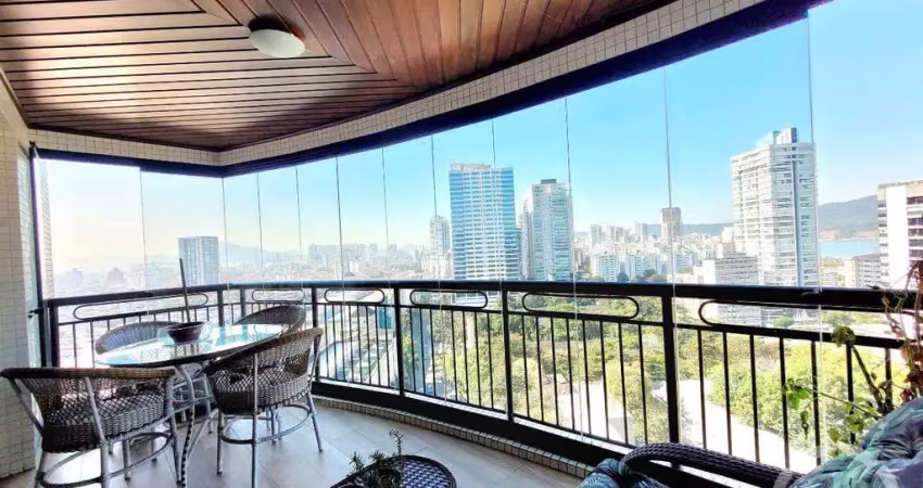 Apartamento mobiliado à venda com vista para o mar, 225 m², 3 dormitórios, aparecida – santos/sp