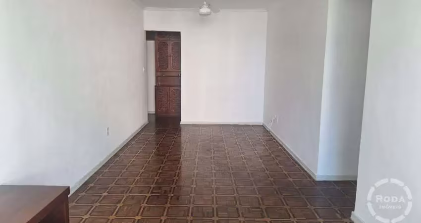 Apartamento 02 quartos, quadra da praia, embare, santos