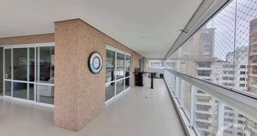 Apartamento mobiliado com 3 suítes 3 vagas para alugar no gonzaga - santos s.p.