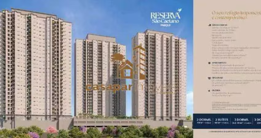 Antecipe ao lançamento reserva são caetano, 59m², 68m², 76m², 79m² e 89m²