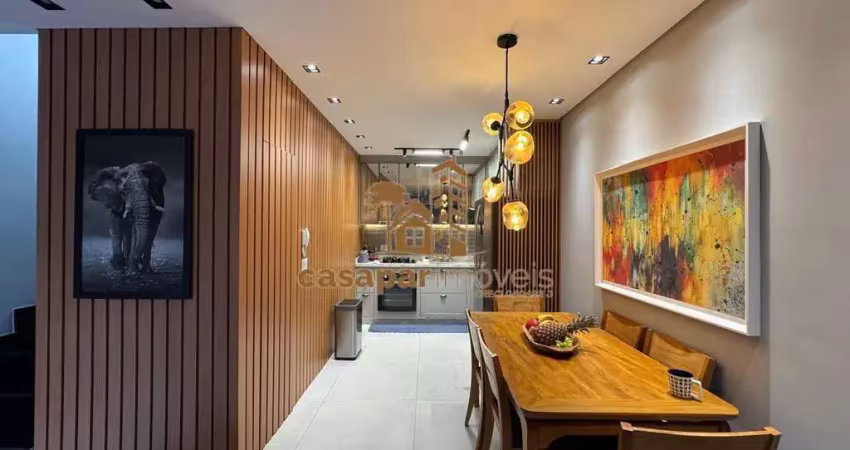 Sobrado com 125m² à venda na vila alzira, 2 dormitórios e área gourmet