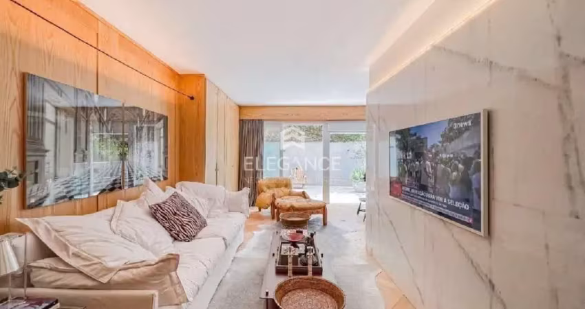 Elegance imóveis vende apartamento garden mobiliado de luxo com 84 m2 privativos 1 dormitório 1 suite 2 vagas box garagem três figueiras porto alegre