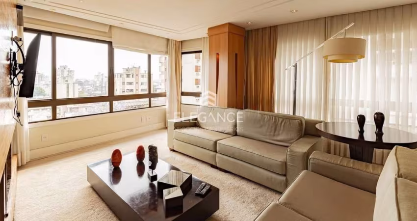 Elegance imóveis vende maravilhoso apartamento, 1 por andar com 3 suítes, dependência e 3 vagas de garagem/box. Petrópolis - Porto Alegre