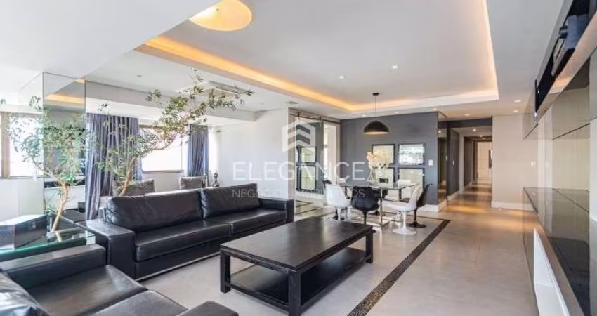 Elegance Imóveis vende cobertura de cinema  com 3 suítes decorada por arquiteto 5 vagas box/garagem Bela Vista Porto Alegre. Comprar R$ 3.900.000,00.