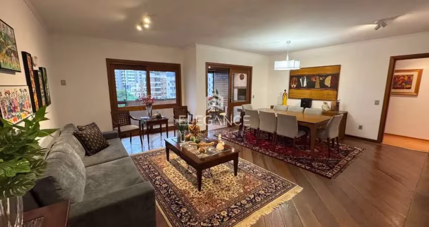 Apartamento para comprar em andar alto com 155 m2, semi-mobiliado, 3 dormitórios suíte 3 vagas/box garagem. bela vista porto alegre. elegance imóveis