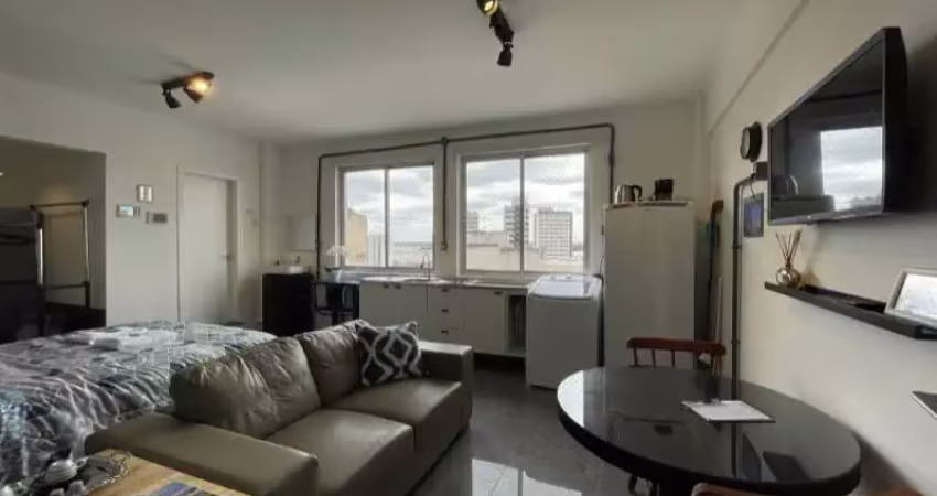 Lindo stúdio/loft 28 m2 privativos para residir ou investir no centro histórico porto alegre. elegance imóveis