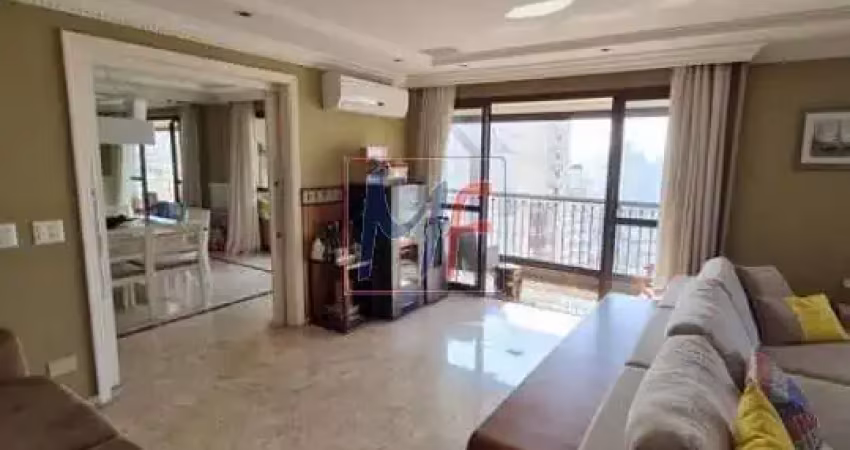 Ref 16.215 - apto no campo belo,  178 m²a.u.,  3 quartos (1 suíte), sala, varanda envidraçada, cozinha planejada, 4 vagas, deposito e lazer.