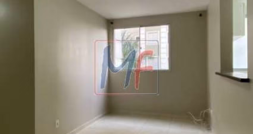 REF 16.312 Lindo apartamento no Jardim Santa Terezinha, de 50 m²a.u., 2 quartos, sala, cozinha, banheiro, área de serviço, sem vaga. Lazer.