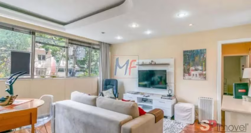 REF 16.640-Excelente apto no Sumaré, 90 m² a.u., 2 dormitórios, sala, cozinha, 2 banheiros, área de serviço, salão de festas  e 1 vaga coberta.