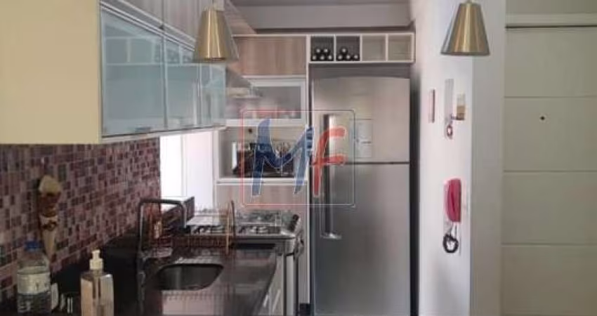 REF 16.673 - Excelente apto na Vila Santana, 51 m² a.u., 2 dormitórios, sala, cozinha, banheiro, área de serviço, sacada, 1 vaga e lazer.