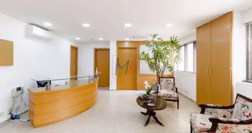 Ref 16.859 - excelente sala comercial no jardim paulista, 160m² a.u., recepção, cozinha, 4 banheiros, 7 salas e 3 vagas, prox. av. paulista.