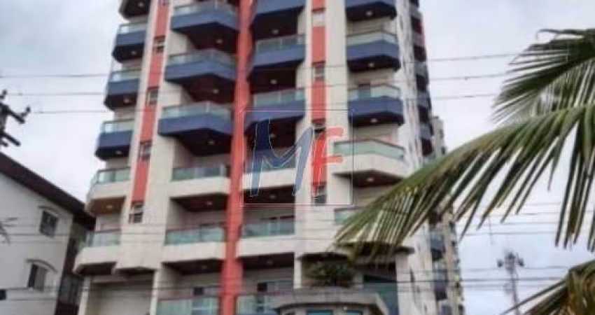 Apartamento em Mongaguá/SP, 91m² a.u., 2 dormitórios (1 suíte), sala, cozinha, lavanderia, 1 vaga e lazer (REF 17.277)