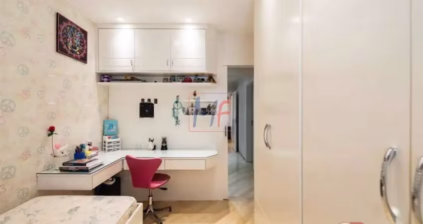 Excelente apto no jd. anália franco, 145m² a.u., 3 dormitórios (3 suítes), sala, cozinha, escritório, varanda, depósito, 4 vagas, lazer (ref 17.341)
