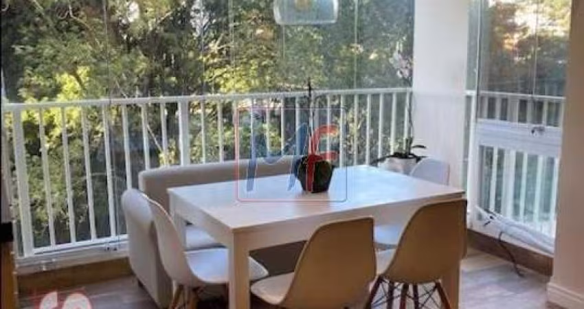 Belo apto no Alphaville Empresarial, 59m² a.u., 1 dormitório (1 suíte), sala, cozinha, varanda gourmet, 2 vagas. Porteira fechada (REF 17.801)