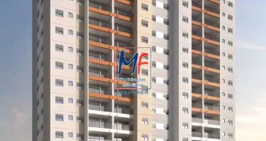 Excelente apto em São Bernardo do Campo, 76m² a.u., 3 dormitórios (1 suíte), sala, cozinha, lavanderia, terraço, 1 vaga, lazer (REF 18.789)