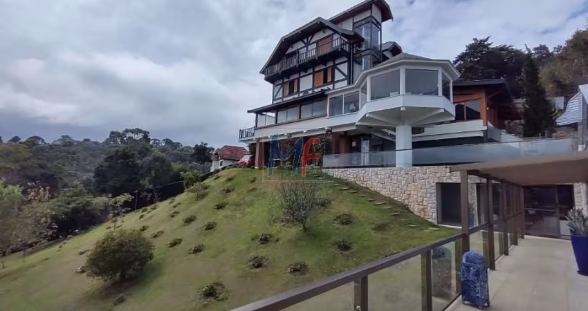 Excelente casa de alto padrão em Campos do Jordão/SP, 1370 m² a.c., 14.611  m² a.t., 9 quartos (5 suítes) (REF 18.840)