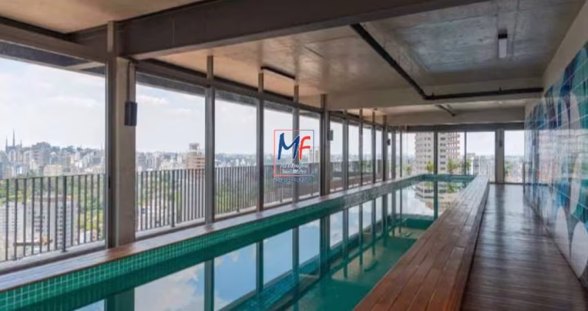Excelente apto na Vila Madalena, com 62m² a.u., 2 dormitórios, sala, cozinha, 1 vaga, lazer (REF 18.865)