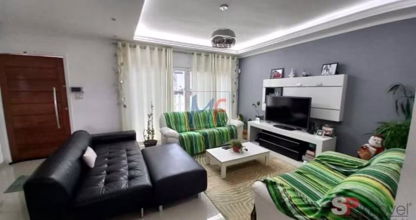 Belo sobrado  Vila Irmãos Arnoni, 186 m² a.u., 3 dormitórios (3 suítes), cozinha, sala, dep. empregada, área gourmet, 3 vagas . ZM REF 18.986