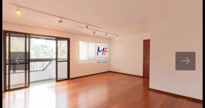Excelente apto Moema,  129m² a.u., 3 dormitórios (1 suíte), sala, cozinha, varanda, dep. empregada, 2 vagas, lazer (REF 19.678)