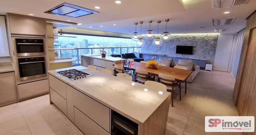 Excelente apto na Vila Dom Pedro I, com 162m² a.u., 3 dormitórios (2 suítes), sala, cozinha, lavanderia, varanda, depósito, 2 vagas fixas, lazer (porteira fechada) (REF 20.016)