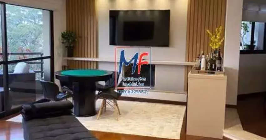 Excelente apartamento na vila andrade, com 228m² a.u., 4 dormitórios (2 suítes), sala, lareira, varanda, cozinha, lavanderia, 4 vagas, lazer (ref 20.343)