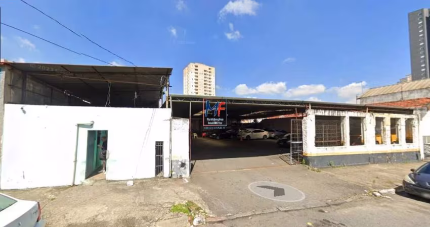 Excelente Terreno Tatuapé, com 546 m² de área de terreno, ótimo para uso residencial ou comercial. REF: 20.2466