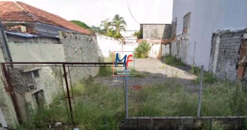 Excelente Terreno em São Miguel Paulista, com 258 m² a.c., 330 m² terreno, testada 10 m. ZONEAMENTO: ZEU. REF: 20.699