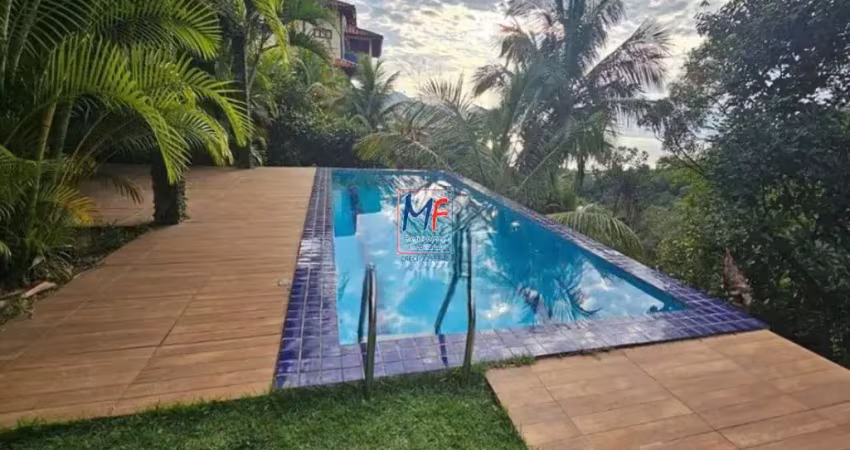 Excelente casa cond. fechado praia siriúba, ilhabela sp, com 567m² a.c., 830 m² a.t., 3 suítes, piscina, vista p/ mar ref 20.652