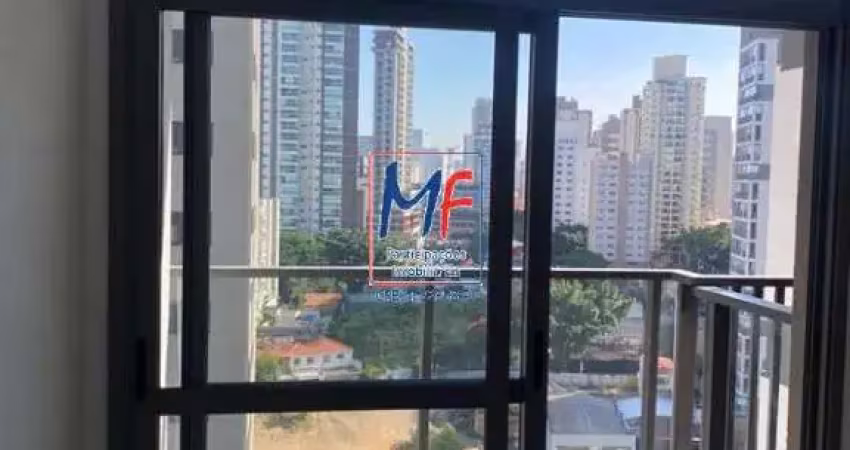 Excelente apto studio no brooklin, com 26m² a.u., 1 dormitório, sala, cozinha, banheiro, varanda, lazer. prox. metrô brooklin, av. santo amaro (ref 20.689)