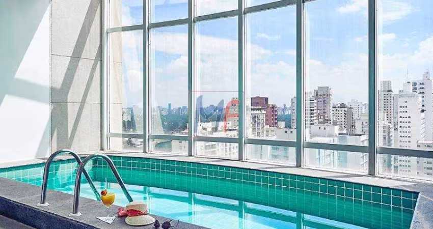 Apartamento  tipo Flat com   33 m²,  1 suíte, vaga garagem e lazer no  Jardins.  Aceita permuta. Boa Localização. (REF: 10.318)