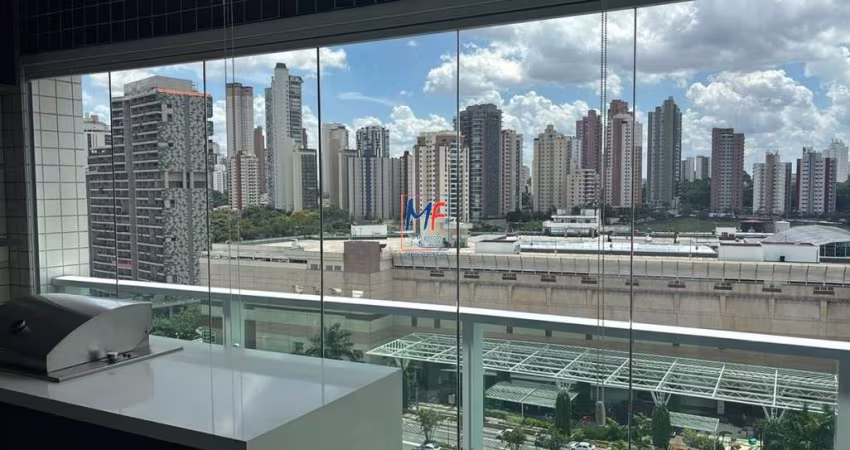 Excelente Apartamento studio Jd Anália Franco,  55,21m² a.u, 1 dormitório, 1 banheiro, closet, sacada e 2 vagas . REF 20750