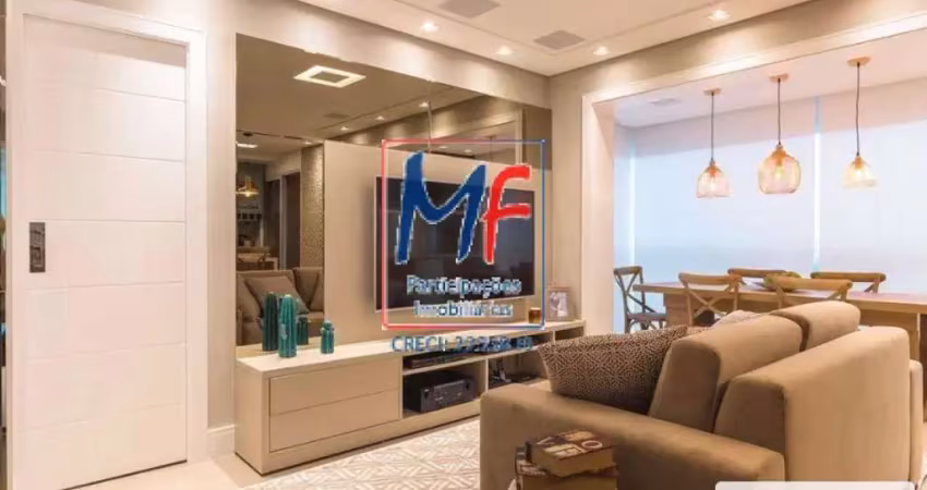 Excelente apto no Pari, 66m² a.u., 1 dormitório (1 suíte), sala, cozinha, varanda gourmet c/ churrasqueira, área de serviço, 2 vagas, lazer. Prox. Rua Silva Teles (REF 21.051)