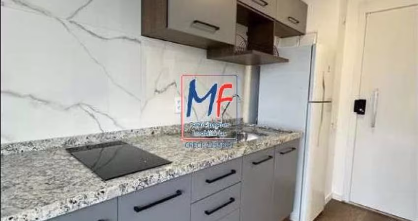 Excelente apto na Água Branca, com 26m² a.u., 1 dormitório, cozinha planejada, banheiro, varanda, lazer. Prox. Shopping West Plaza, Allianz Parque (REF 20.974)