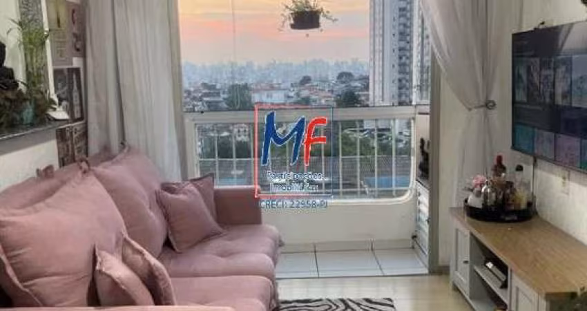 Excelente apto na Vila Paiva, com 44m² a.u., 1 dormitório, sala, cozinha americana, sacada envidraçada, 1 vaga, lazer. Prox. Av. Alberto Byington (REF 21.039)