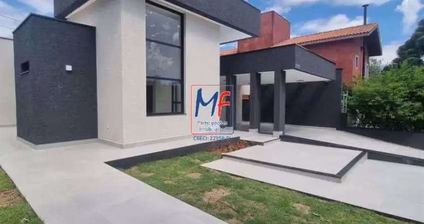 Excelente casa em cond. fechado em bragança paulista/sp, 189m² a.u., 3 dormitórios (3 suítes), piscina, área gourmet, churrasqueira, 4 vagas, lazer (ref 20.932)