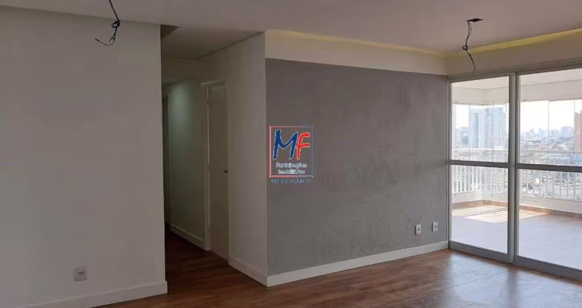 Excelente apto na Vila Brasílio Machado, com 115m² a.u., 3 dormitórios (1 suíte), sala, cozinha, varanda gourmet, lavanderia, 2 vagas, lazer (REF 20.934)