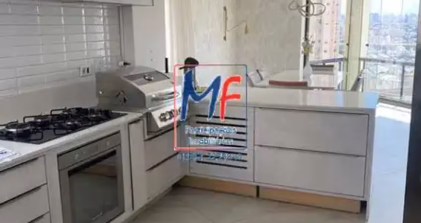 Excelente apto no parque da mooca, com 156m² a.u., 3 dormitórios (2 suítes), sala, cozinha, lavanderia, dep. empregada, varanda envidraçada, 3 vagas, lazer (ref 21.063)