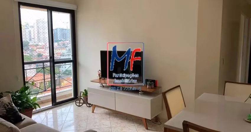 Excelente apto na Chácara Inglesa, com 80m² a.u., 2 dormitórios, sala, cozinha, lavanderia, sacada, 1 vaga, lazer. Prox. Metrô Praça da Árvore (REF 21.110)